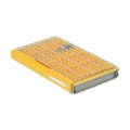 Plano EDGE 3700 Hard Minnow Box in clear and yellow, 14x9x1.88 inches, with Dri-Loc seal and Rustrictor rust protection