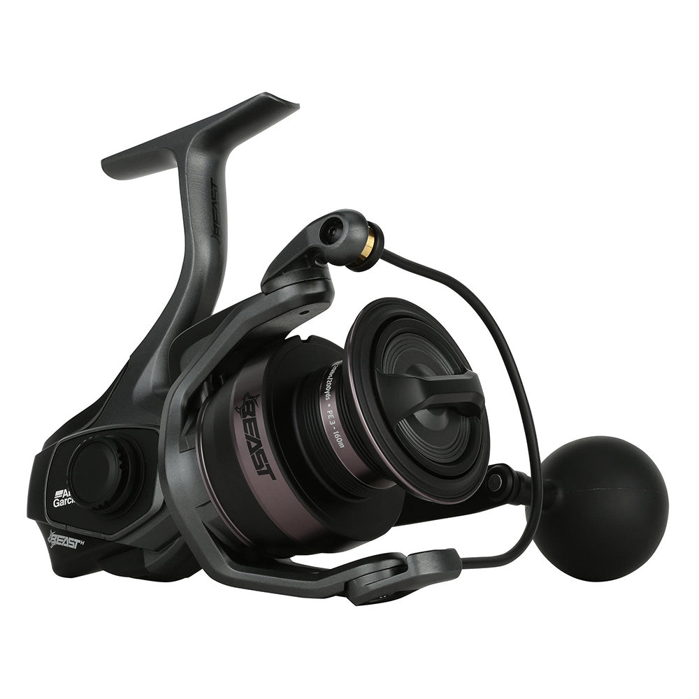 Abu Garcia Beast BST5000H spinning reel with V-Rotor, brass Duragear, and Carbon Matrix drag system