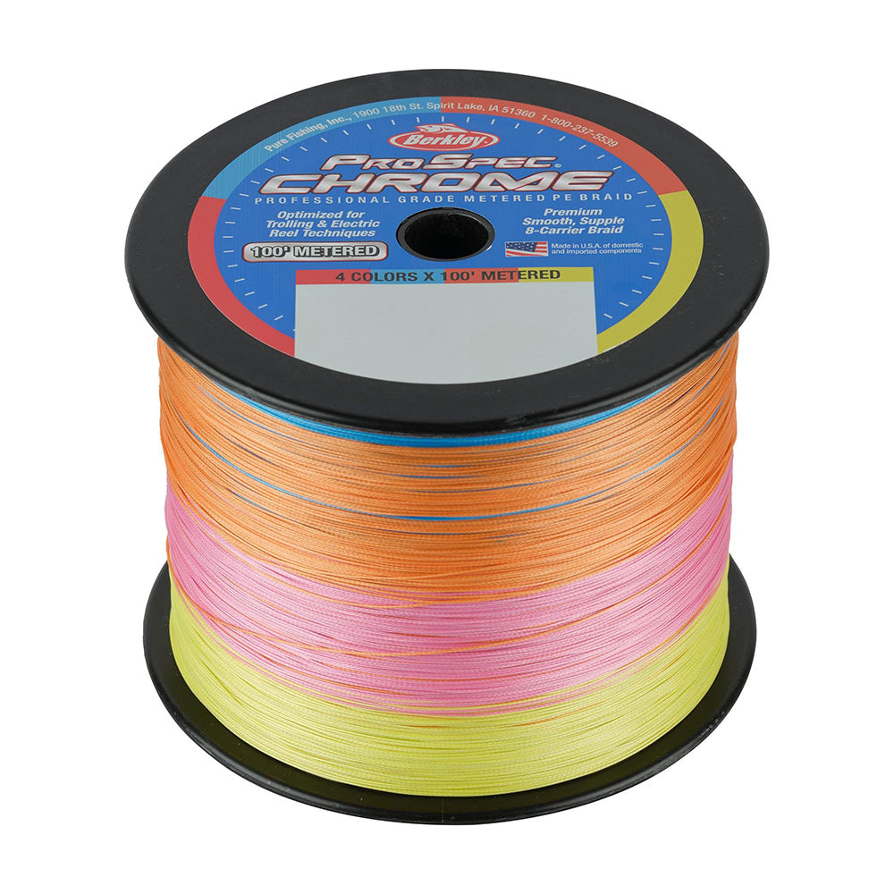 Berkley ProSpec Chrome 4x100 Metered Braid spool 3500 yards saltwater trolling line