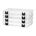 Plano ProLatch 3700 StowAway clear tackle box 4-pack with adjustable dividers and ProLatch closures