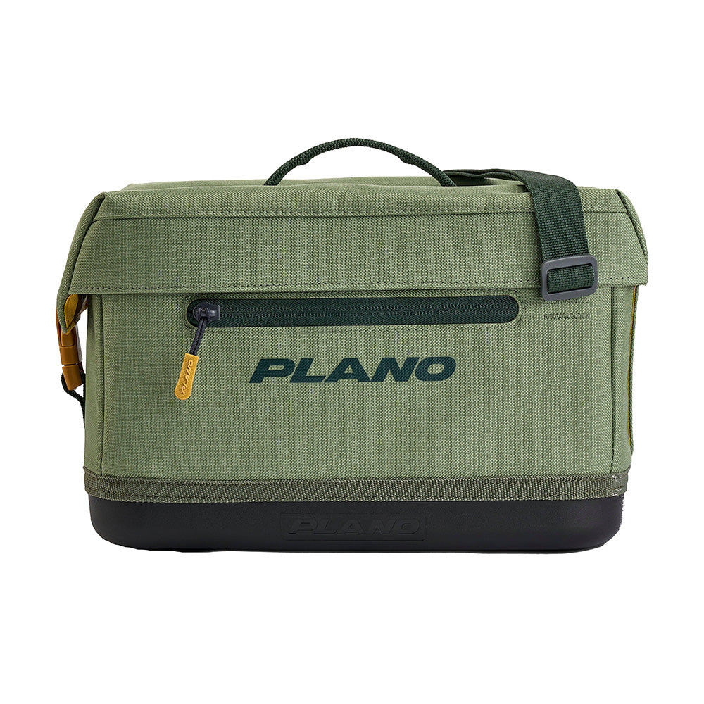 Plano Weekend Softsider Tackle Bag 3600 Series in Moss with molded waterproof base and StowAway boxes