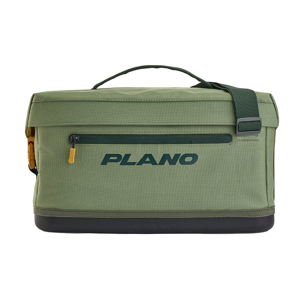 Plano Weekend Softsider Tackle Bag 3700 Series in Moss with molded waterproof base and StowAway boxes