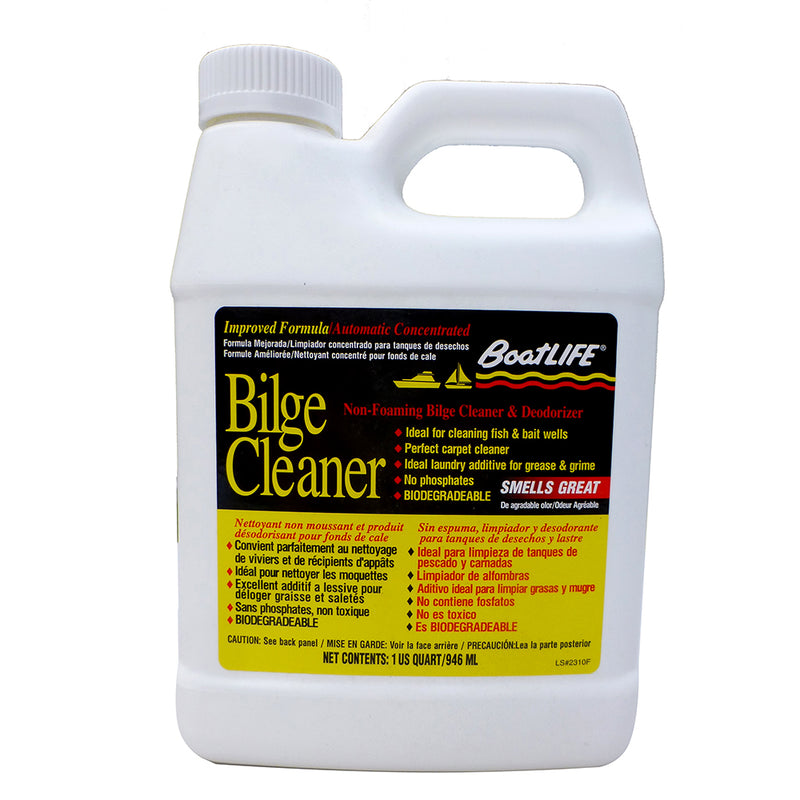 BoatLIFE Bilge Cleaner quart bottle, phosphate-free water-based degreaser for bilges and marine use