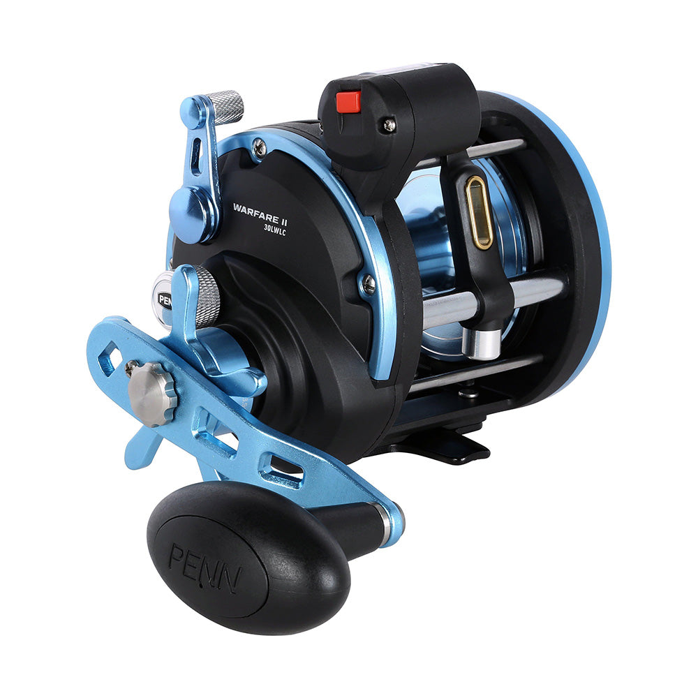 PENN WARII30LWLC Warfare II Level Wind 30 Right Hand Conventional Reel with Line Counter