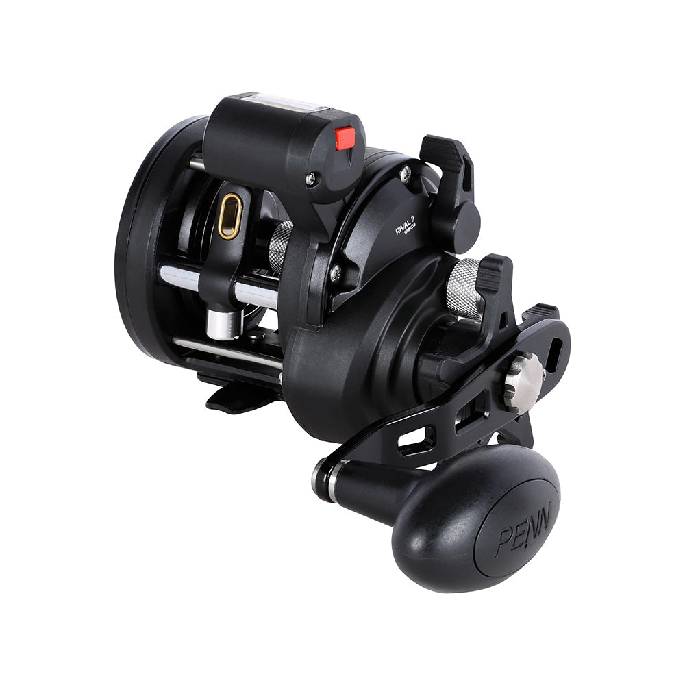 PENN Rival II 15 Level Wind Left Hand Conventional Reel with Line Counter