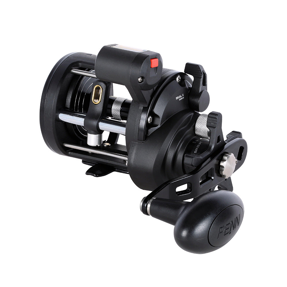 PENN Rival II 20 Level Wind Left Hand Conventional Reel with Line Counter