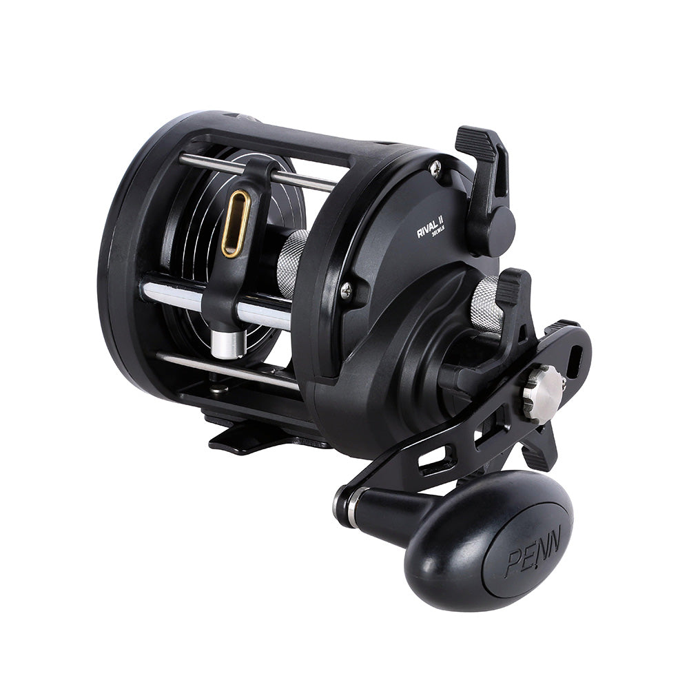 PENN Rival II 30 Level Wind Left Hand Conventional Reel – graphite frame, HT-100 drag, 15 lb max drag