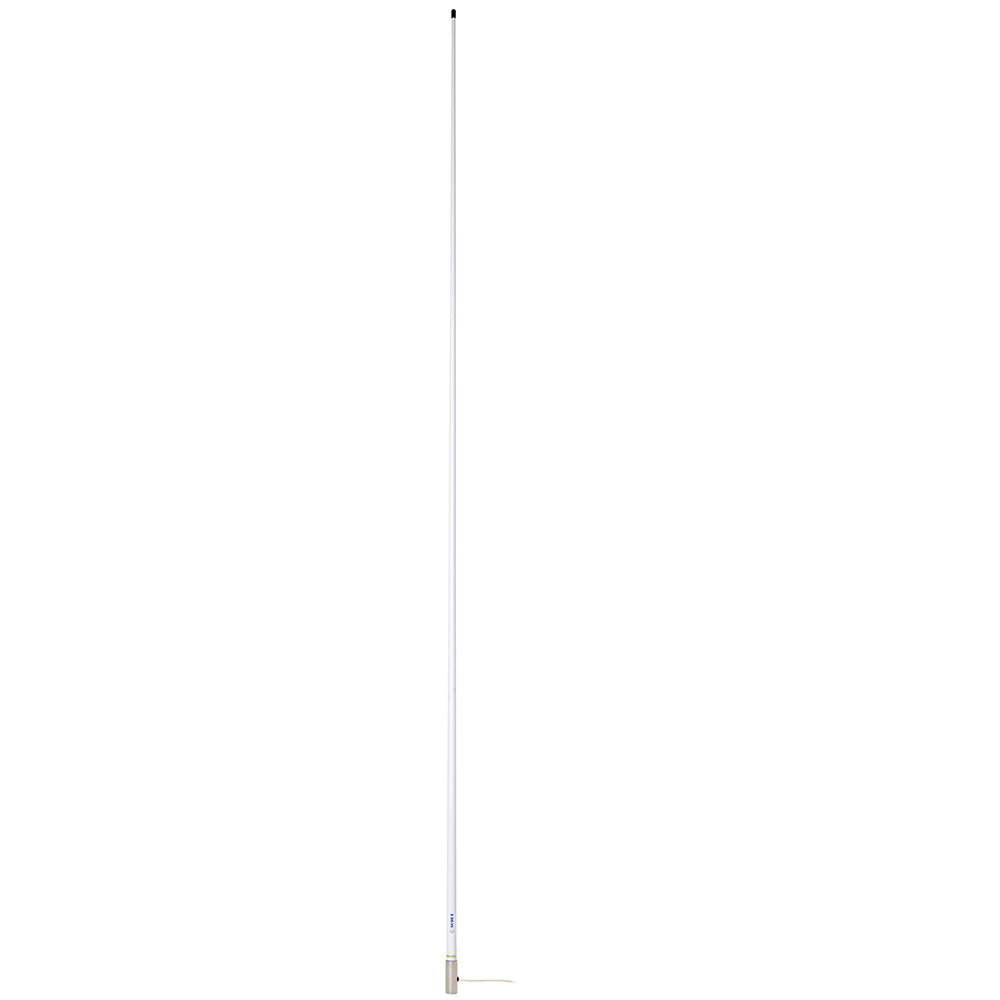 Scout 8' White VHF Antenna 6dB Heavy Stainless Steel Ferrule w/6M RG-8x Includes PL-259 Heavy Duty Offshore Antenna KS-4