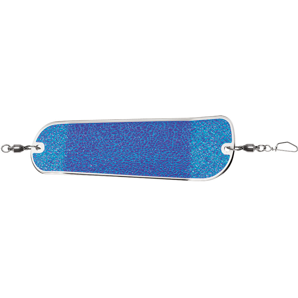 Luhr-Jensen Money Roll Flasher 8-1/4 inch Glow Blue Crush trolling flasher with UV Bright and Everglo finish