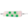 Luhr-Jensen Money Roll Flasher 8-1/4 inch 2 Face UV finish with ball bearing swivels and Everglo glow finish
