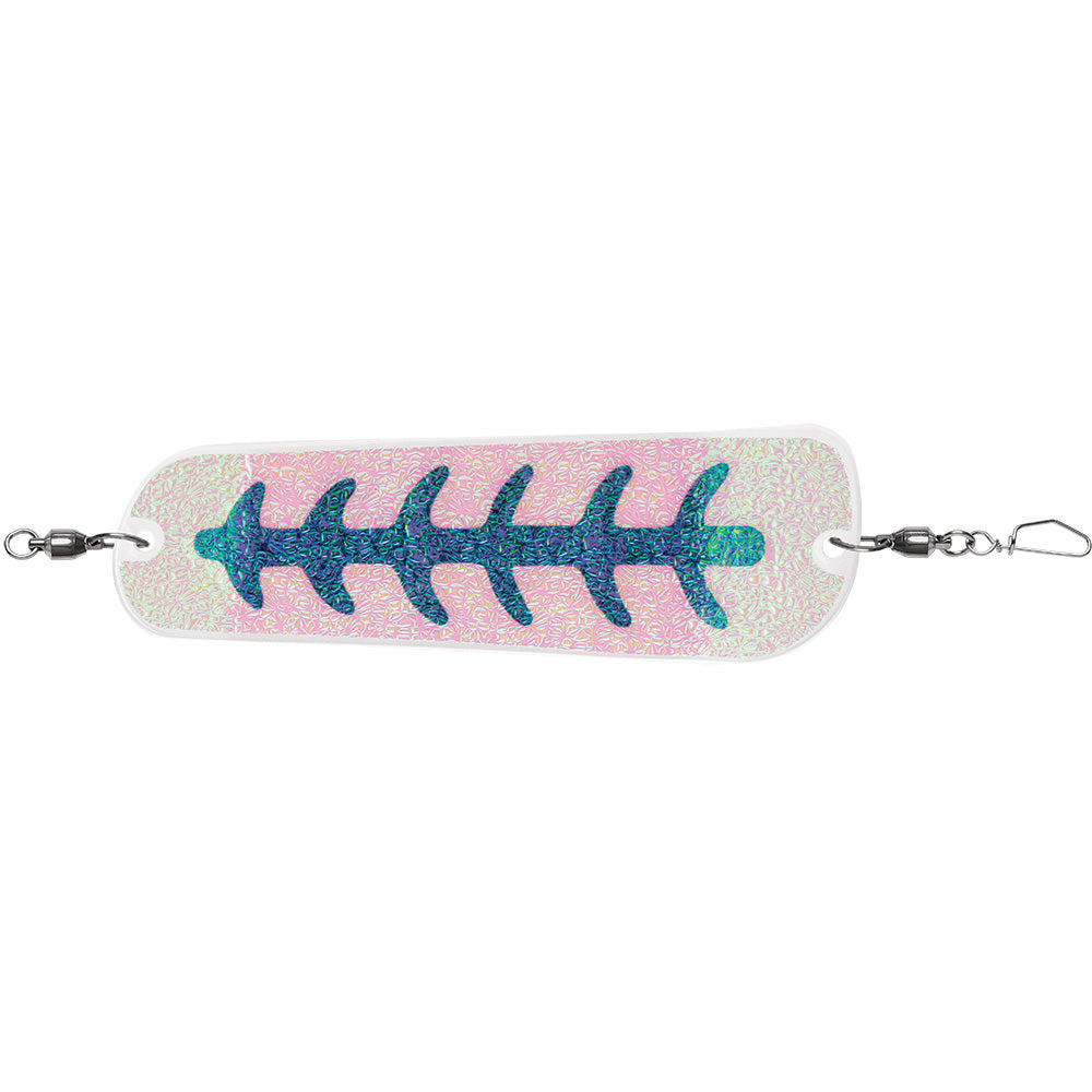 Luhr-Jensen 11 inch Money Roll Flasher in Pearl Blue Skeleton finish with UV Bright and Everglo coating