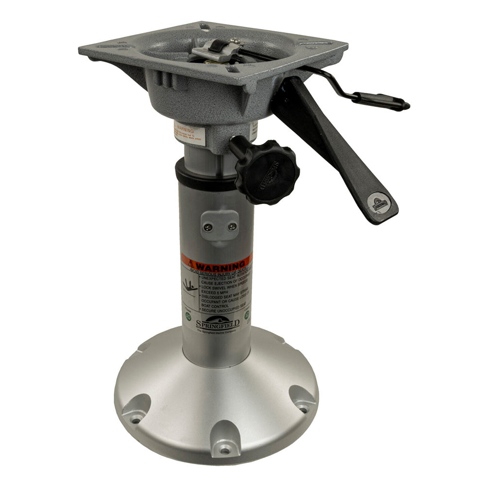 Springfield 2-3/8 inch Adjustable Mainstay Pedestal Package with Locking Trac-Lock Swivel and 9-inch anodized base