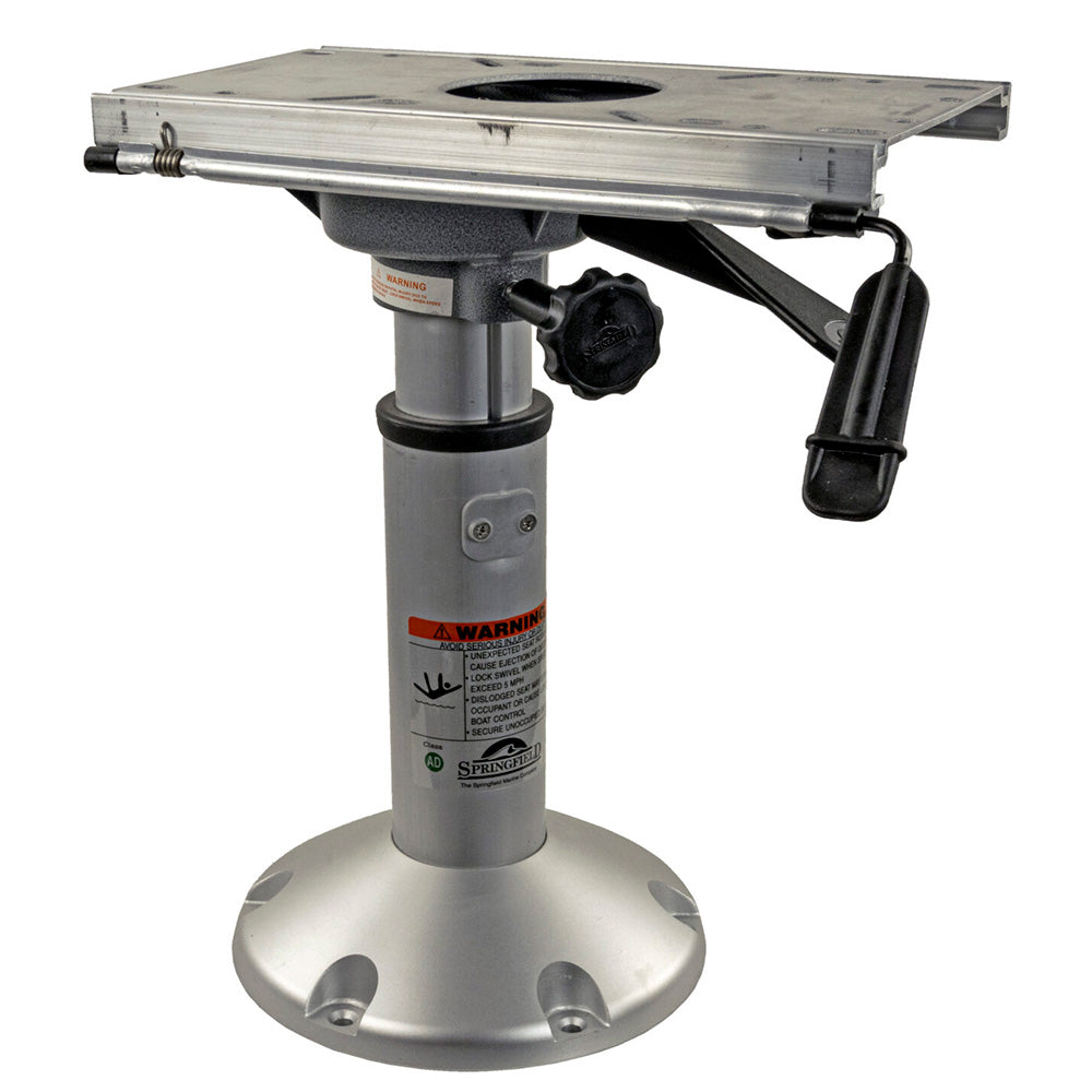 Springfield 2-3/8 inch adjustable Mainstay pedestal package with locking Trac-Lock swivel and slide