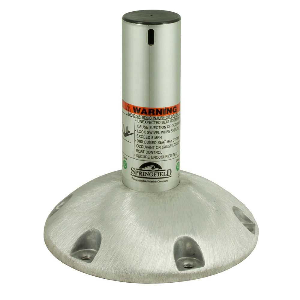 Springfield Explorer 2-3/8" fixed-height locking pedestal with satin anodized aluminum base