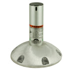 Springfield Explorer 2-3/8" fixed-height locking pedestal with satin anodized aluminum base