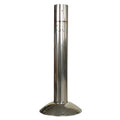 Springfield 4-inch Elite 30-inch fixed-height aluminum boat seat pedestal with polished finish and 12-inch round base