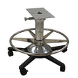Springfield 4-inch In-Shore RS2 pedestal package with swivel mount, aluminum pedestal, stainless footrest, and five-legged deck base