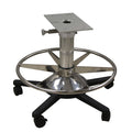 Springfield 4-inch In-Shore RS2 pedestal package with swivel mount, aluminum pedestal, stainless footrest, and five-legged deck base