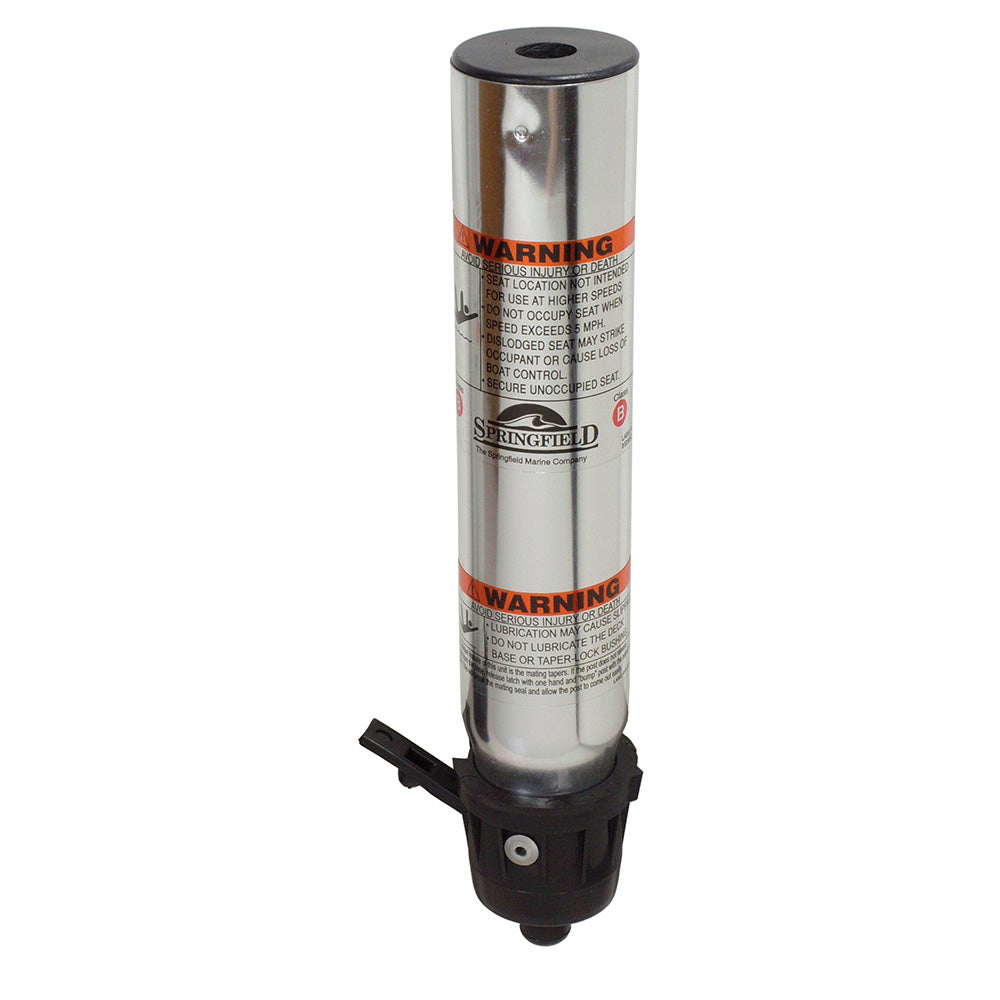Springfield Trac-Lock Hi-Lo 13-inch fixed-height anodized aluminum boat seat post