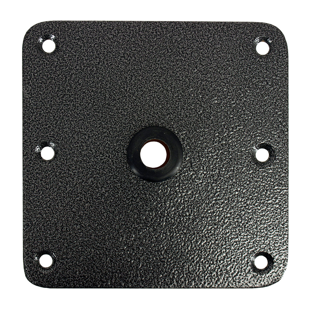 Springfield KingPin 7x7 standard square mild steel boat seat base with black krinkle finish
