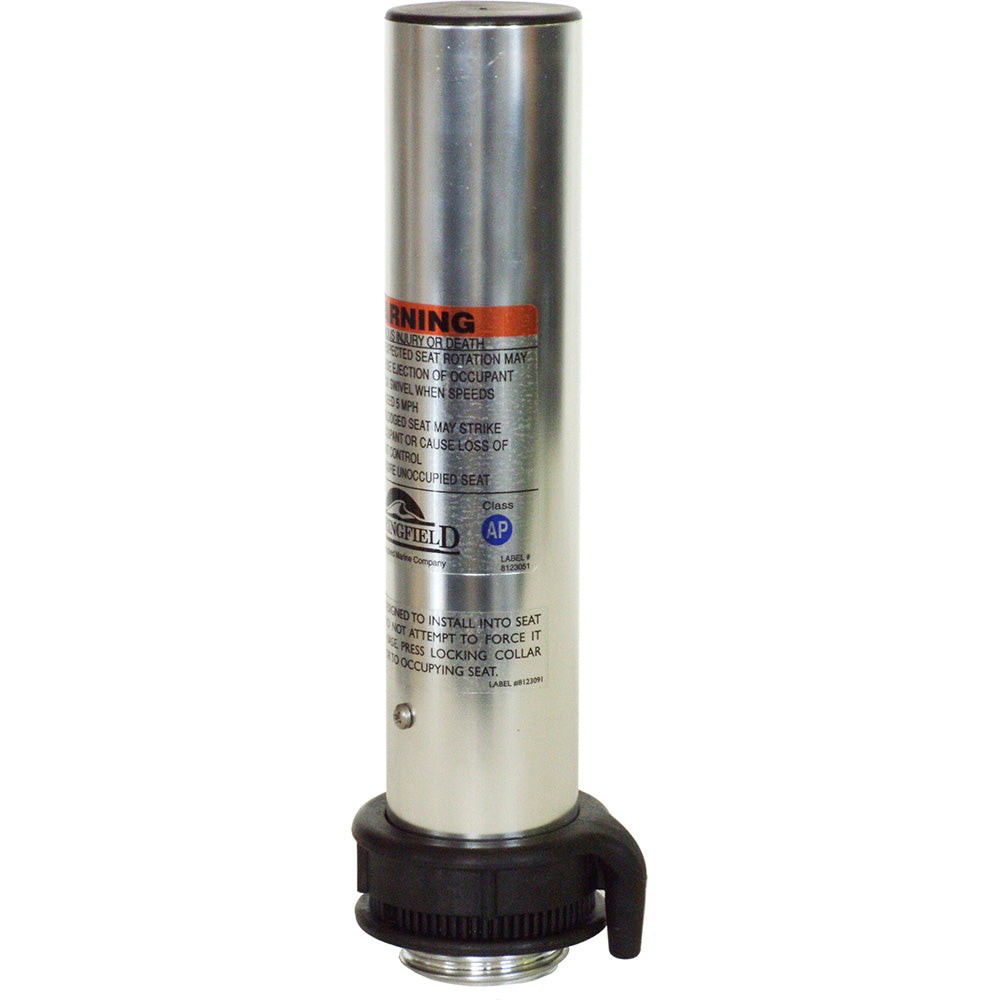 Springfield 2-3/8 inch Thread-Lock Fixed-Height 13-inch aluminum boat seat post with locking collar