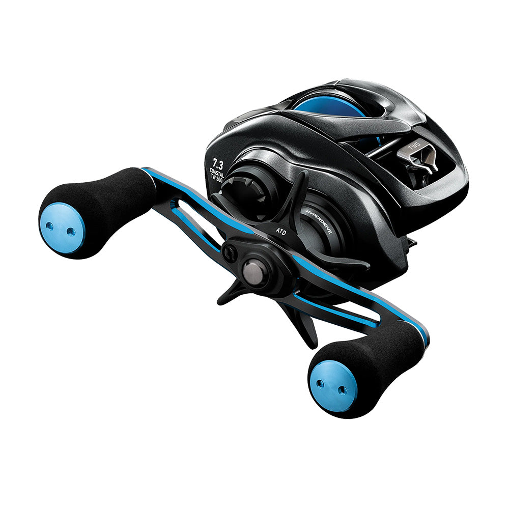 Daiwa Coastal TW 200HL left-hand baitcasting reel with T-Wing System and MagForce cast control