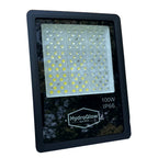 Hydro Glow FL100G 100W above-water LED floodlight in green and daylight white with stainless steel mounting bracket