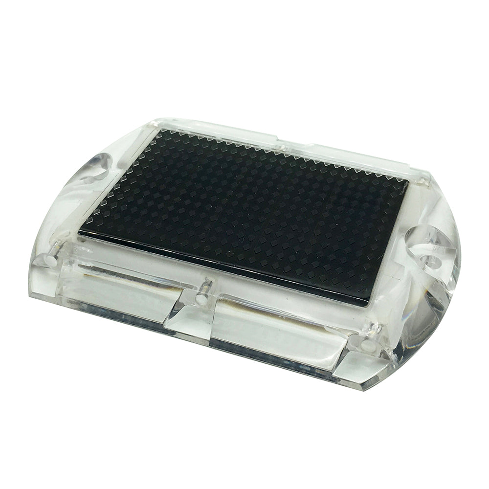 Hydro Glow 3.5x4.5 rectangular solar LED dock light 3000K warm white IP68 ultra-thin polycarbonate pathway light