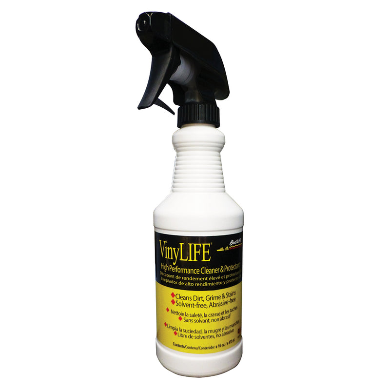 BoatLIFE VinyLIFE 16oz dual-purpose vinyl cleaner and UV protectant for marine seats and upholstery