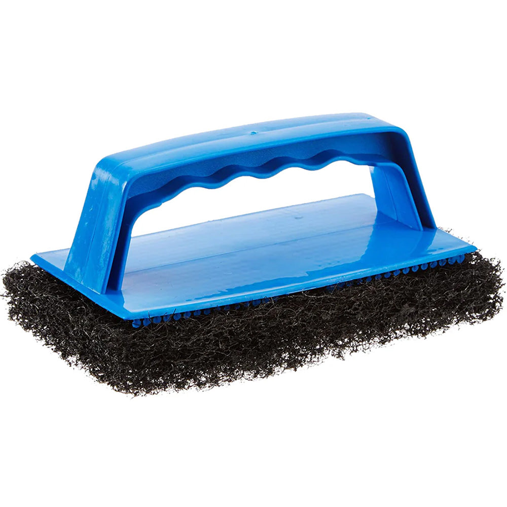 Star brite Coarse Black Scrub Pad with interchangeable handle for boat hull and heavy-duty cleaning