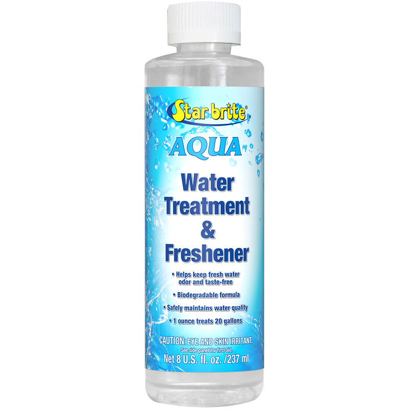 Star brite AQUA Water Treatment and Freshener 8 oz bottle for boat and RV potable water tanks