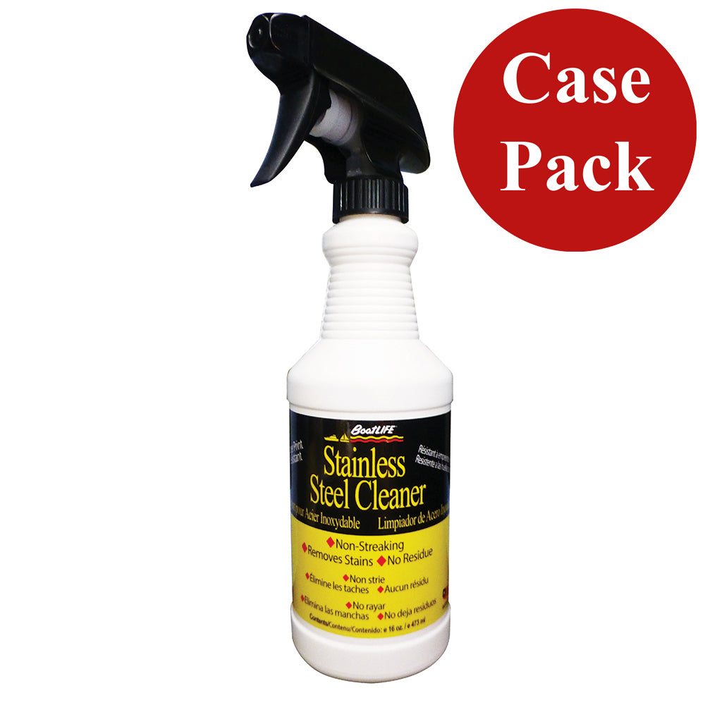 BoatLIFE 16oz Stainless Steel Cleaner spray bottle, case of 12