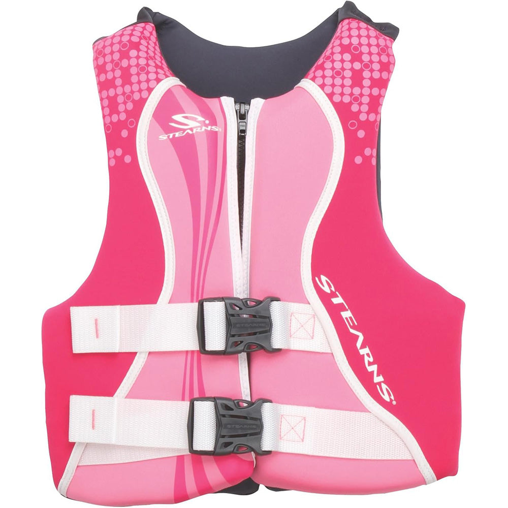 Stearns Youth Hydroprene Type III Life Vest Pink Hot Pink for kids 50-90 lbs