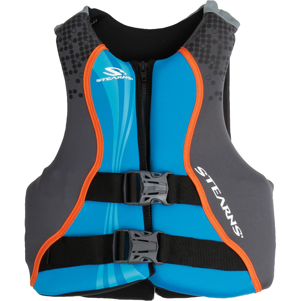 Stearns Youth Hydroprene Type III Life Vest in Blue and Grey for children 50-90 lbs