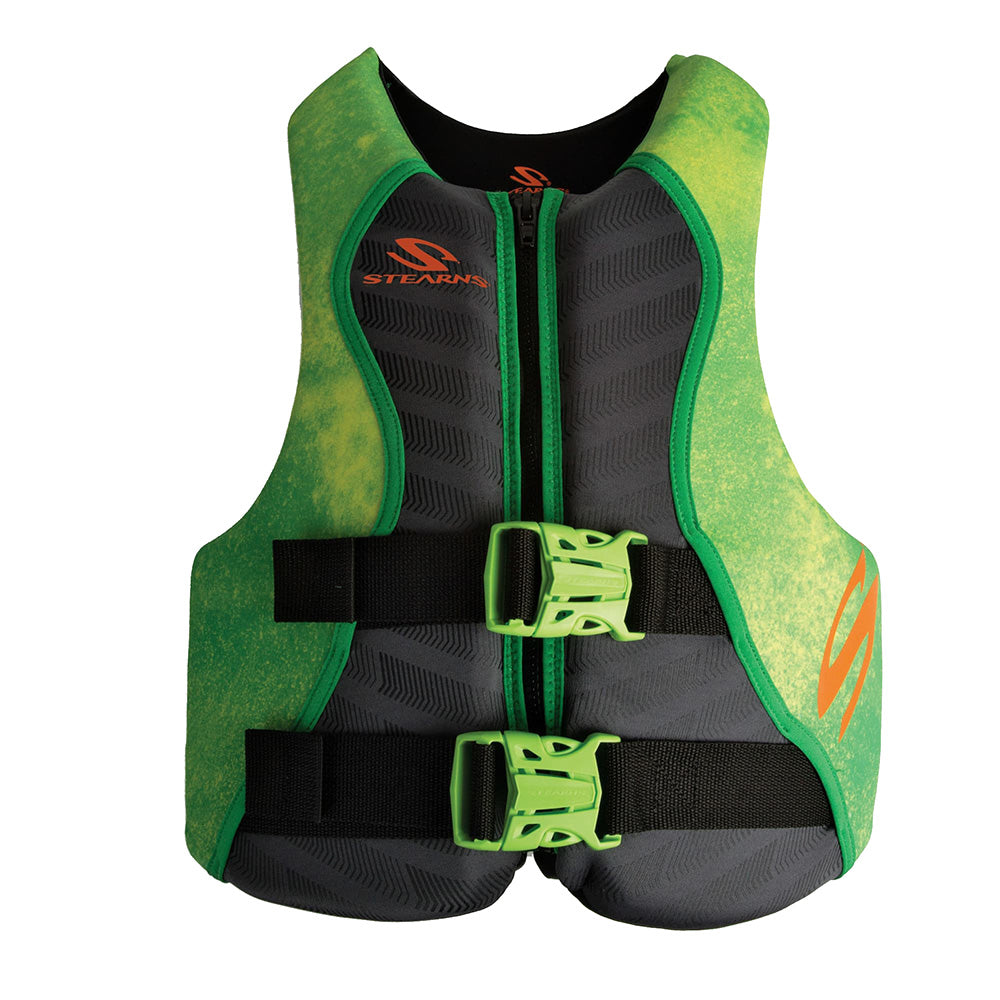 Stearns Youth Hydroprene Type III Life Vest in green for children 50-90 lbs