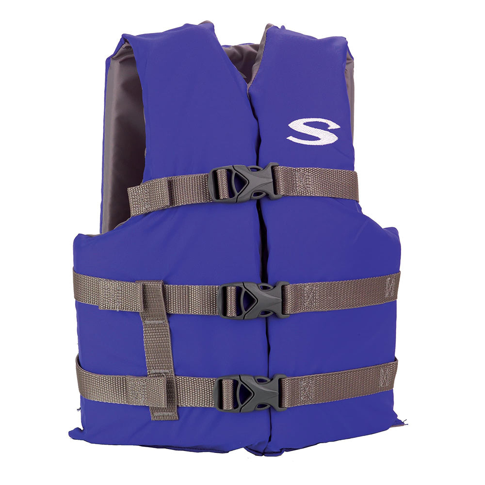 Stearns Adult Type III USCG Approved Life Vest PFD in blue, standard fit 30-52 inch chest
