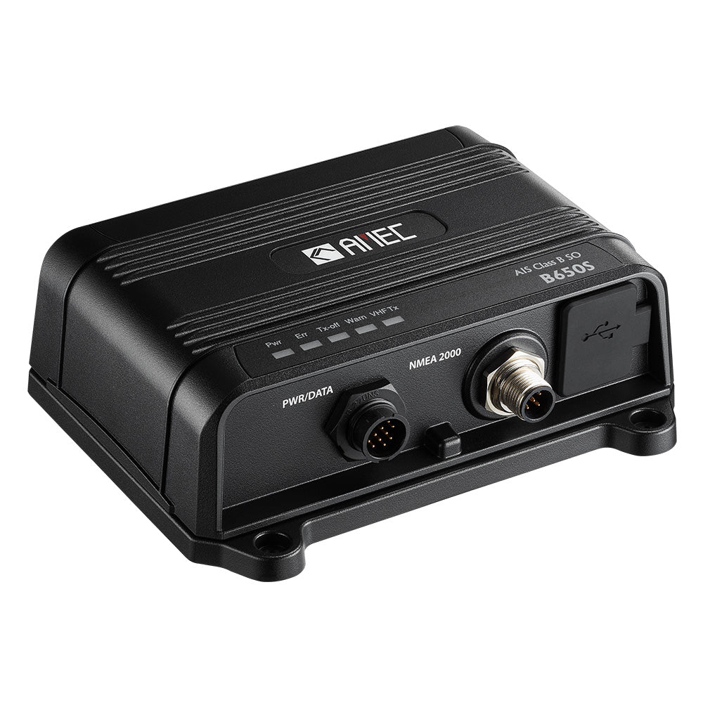 AMEC B650S Class B SOTDMA AIS transceiver with integrated VHF antenna splitter, NMEA 2000 and USB connectivity
