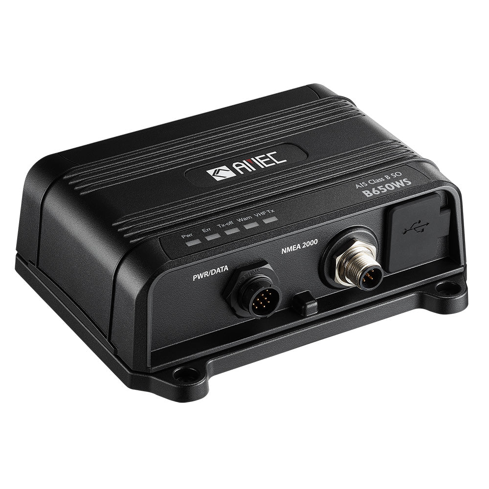 AMEC B650WS Class B AIS transceiver with Wi-Fi and VHF antenna splitter, NMEA 2000, IP68 rated