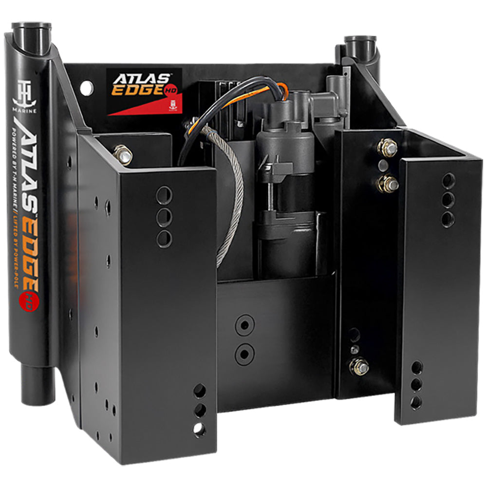 T-H Marine ATLAS™ EDGE 12" Set Back Hydraulic Jack Plate - Heavy Duty - Black
