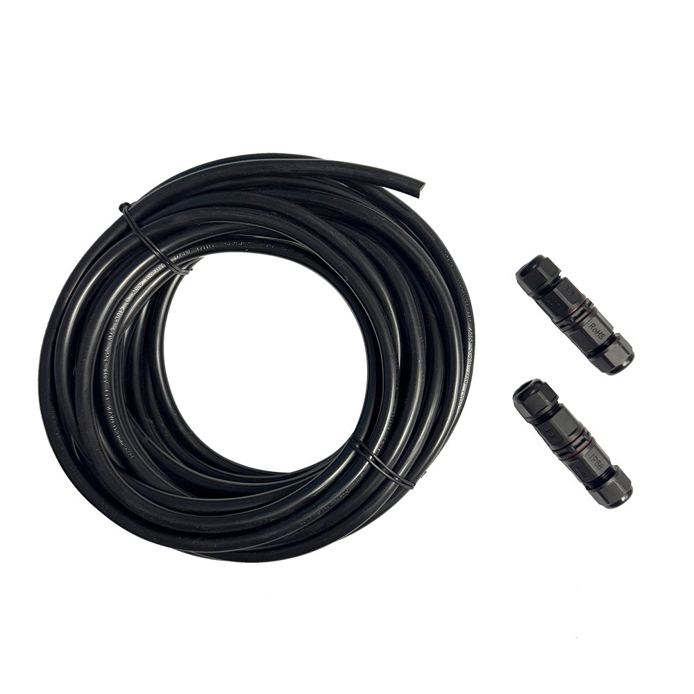 Lumitec 50-foot extension cable with waterproof splice connectors for Mantis Dock Light