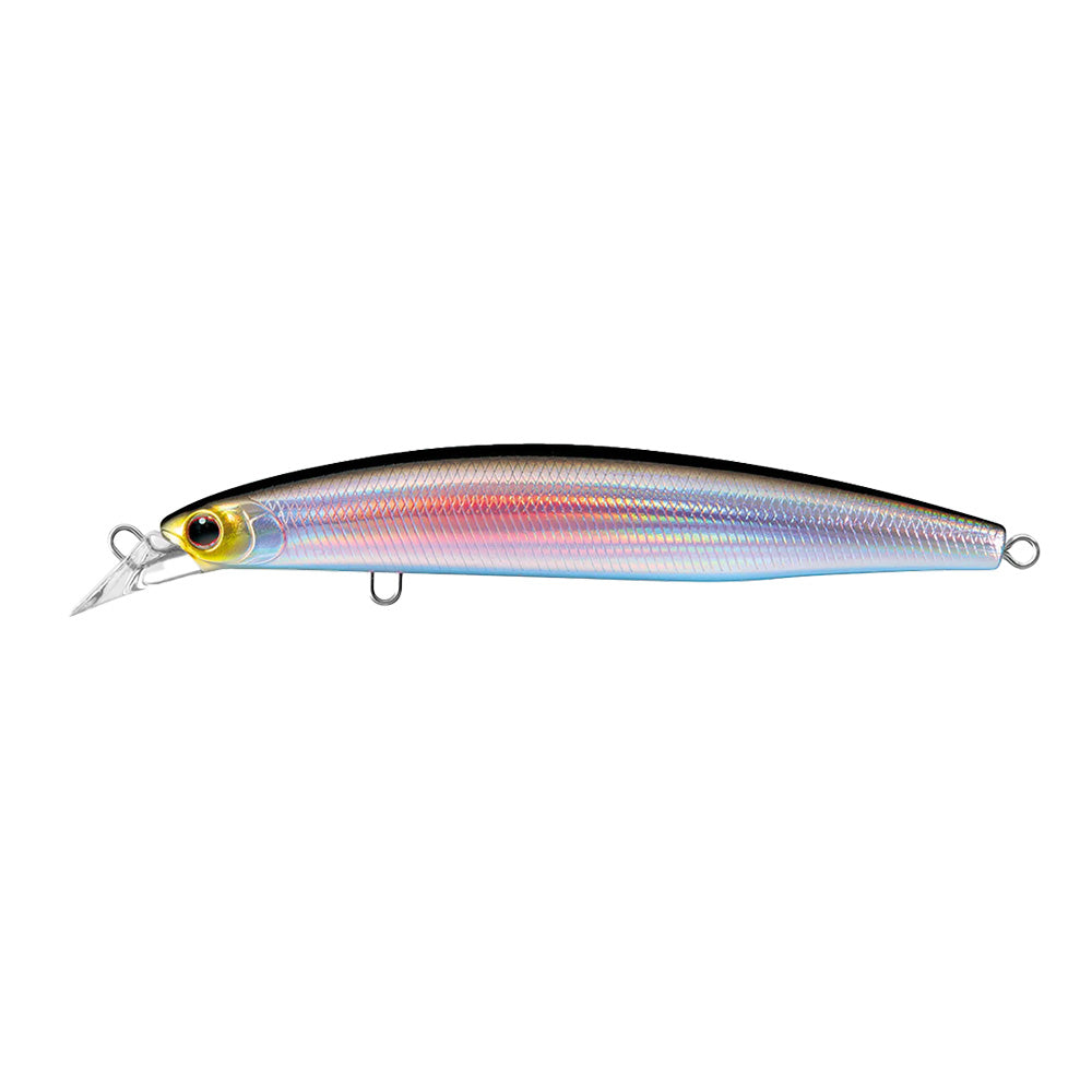 Daiwa Salt Pro Minnow Long Cast 6-inch HD floating minnow lure in Laser Shiner finish
