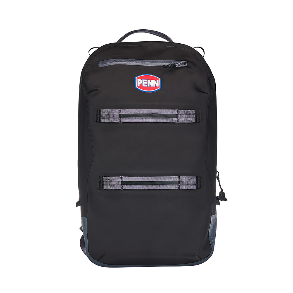 PENN Bulkhead Waterproof Backpack with AnchorLock mounting points, waterproof zippers, and reinforced non-slip base