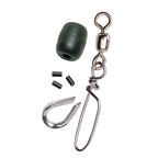 Scotty No. 1153 Downrigger Terminal Kit with coastlock snap, swivel, crimp sleeves, and soft bumper