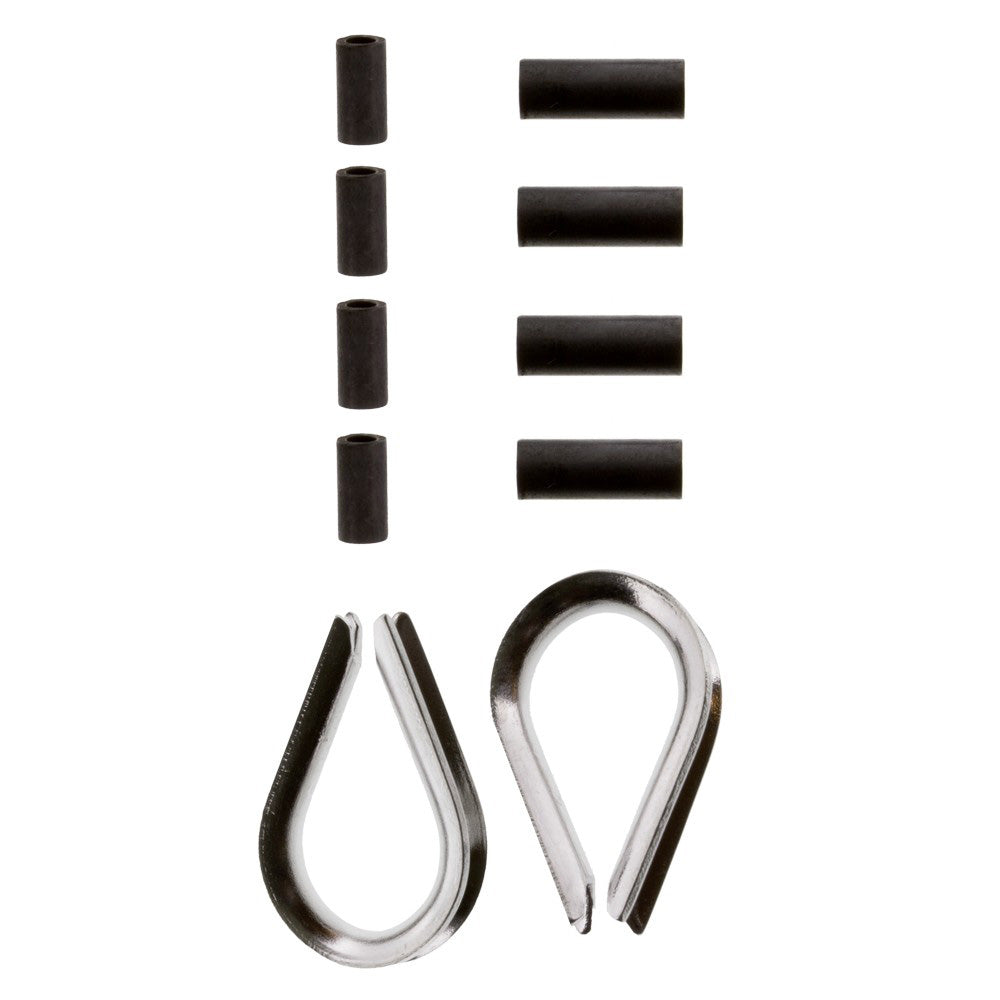 Scotty 1157 Stainless Steel Thimble Kit with brass connector sleeves for downrigger cable