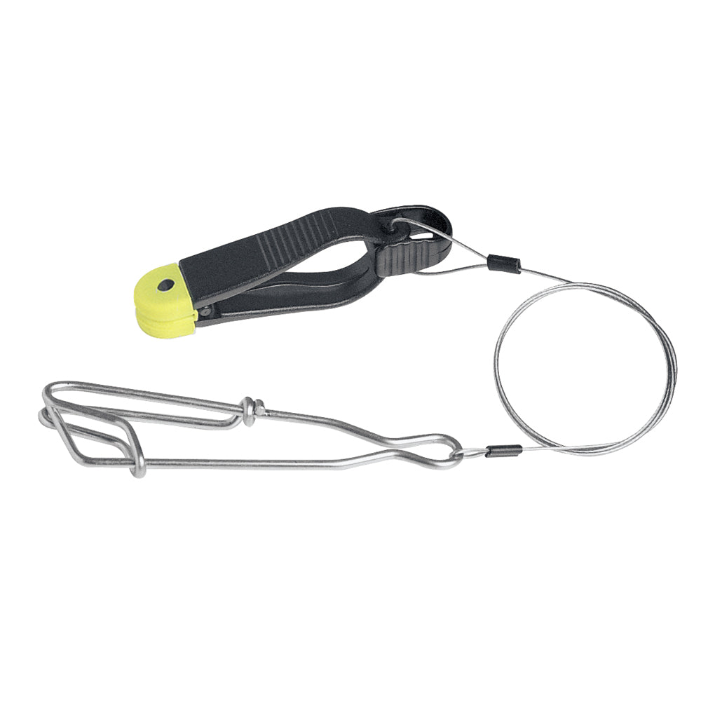 Scotty Mini Power Grip Plus Release 1180 with 18-inch wire leader and self-locating cable snap