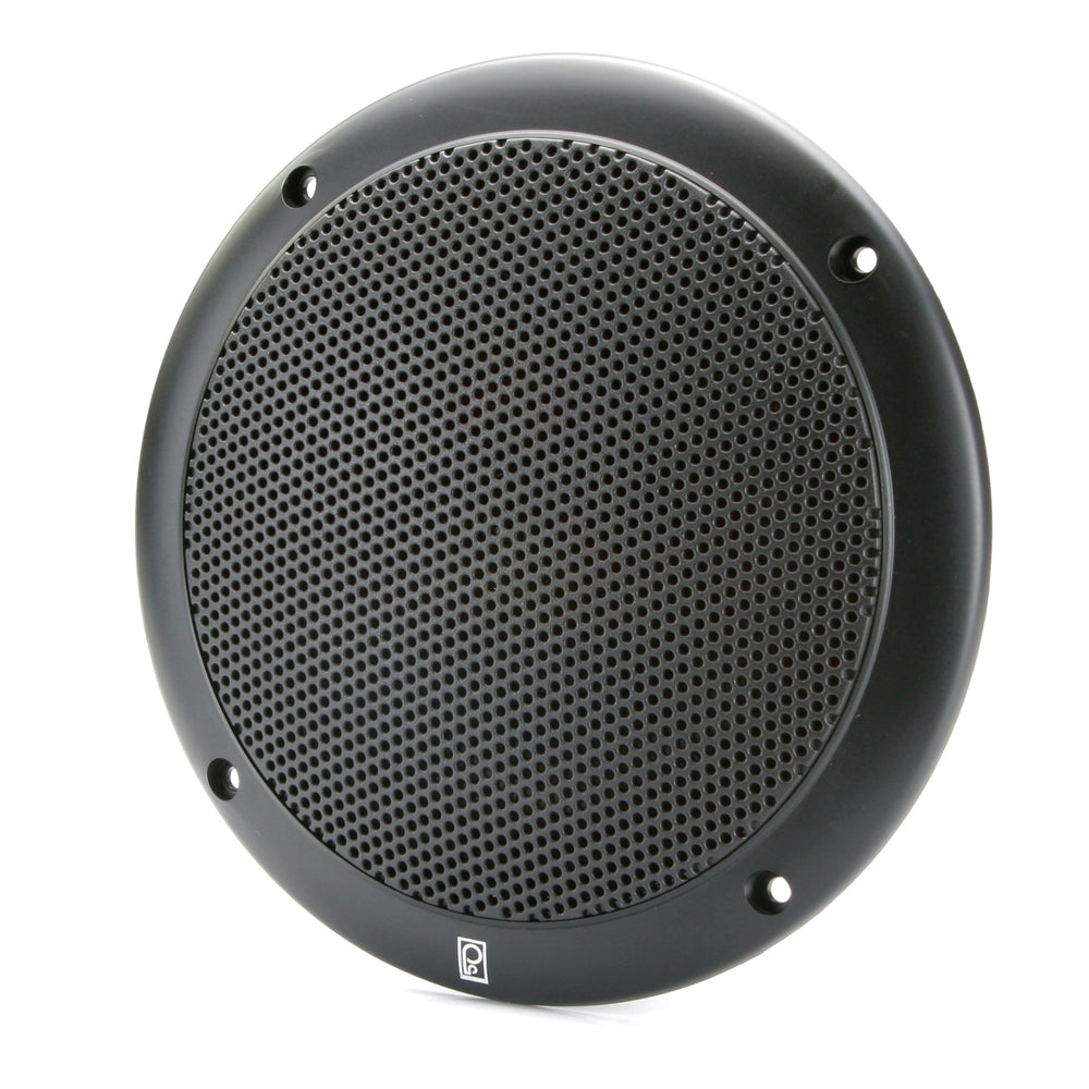 Poly-Planar MA-4054 4-inch 80-watt two-way coaxial marine speakers, black, sold as a pair