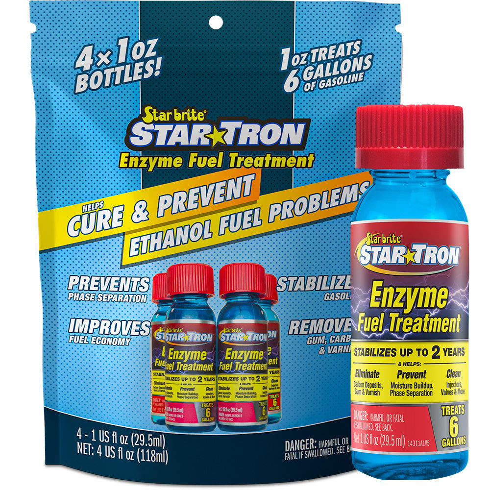 Star brite Star-Tron Enzyme Fuel Treatment Classic Gas Formula four 1 oz bottles