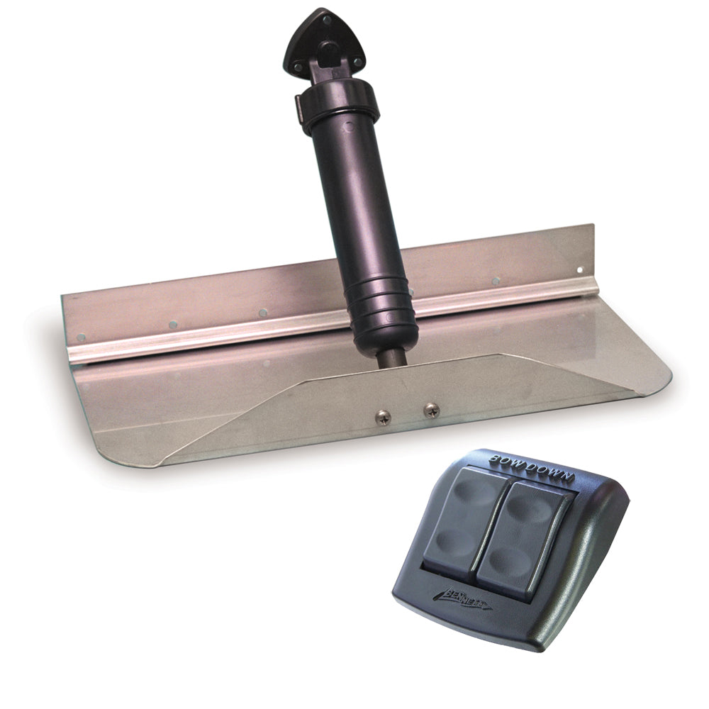 Bennett Marine 42x12 trim tab kit with Euro-Style Rocker Switch and through-hull hydraulic actuators