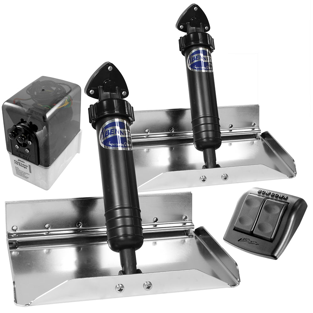 Bennett Marine 12x9 Sport Tab trim tab system with hydraulic actuators and power unit