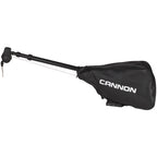 Cannon black downrigger cover with Velcro closure and non-abrasive backing